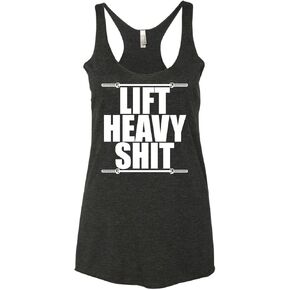 Lift Heavy Shit Barbell Workout Women's Triblend Racerback Tank Top Gym in Kuwait
