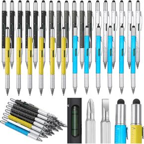 30Pcs Multitool Pen Bulk 6 In 1 Multi Tool Pen with Ruler, Level Gauge, Ballpoint, Stylus, Screwdriver Slotted Screwdriver for Men Husband Father's Day Birthday Halloween Christmas Thanksgiving Gifts in Kuwait