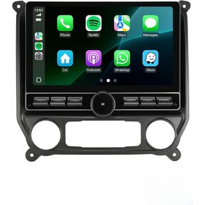 Replacement Radio for Chevy Silverado Upgrade - GMC Sierra 2014 2015 2016 2017 2018 Car Stereo with Wired Wireless Carplay Android Auto (4G+64G)10" Touch Screen Head Unit Voice Control GPS Navigation in Kuwait