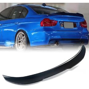 جناح سبويلر خلفي متوافق مع BMW 3 Series E90 Sedan 323i 325i 328i 330i 335i 2006-2011 & E90 M3 Sedan 2008-2012 PSM Style Trunk Lip Splitter Gloss Black in Kuwait