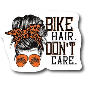 2 حزمة من ملصقات شعر الدراجة لا تهتم بمقاس 4.5 بوصة لراكبي الدراجات النارية الفوضوية الفاخرة المقاومة للماء من الفينيل لأجهزة الكمبيوتر المحمول وصندوق أدوات الهاتف وخوذة نافذة السيارة |PS122| in Kuwait