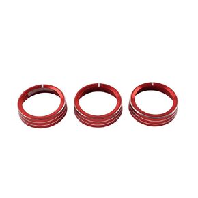 SIKUAI AC Switch Control Knob Center Console Vent Outer Rings Red Aluminum Alloy for KIA Cerato K3 Forte 17-2018 3 Pcs in Kuwait