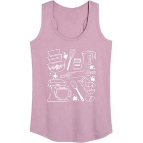 Instant Message - Baker & Chef - Baking Tool Art - Women's Racerback Tank Top in Kuwait