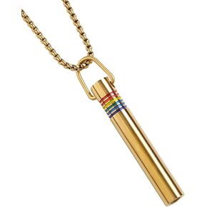 Breathing Free Quit Smoking Necklace - Mens Rhodium Plated Hypoallergenic Meditation Breathe Anxiety Whistle Pendant for Women- Stress Fidget Breathlink Jewelry Present for Adults in Kuwait