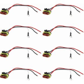 TecNiq T99-0040-6 | AMP-Style 3-Wire Trailer Light Connector (8-Pack) – Pigtail Adapter for LED Tail Lights on Trailers, RVs, and Marine Setups in Kuwait
