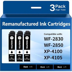 Remanufactured for 212XL Ink Cartridges for Epson Printer for Epson 212 XL Black Ink Cartridges for Workforce WF-2850 WF-2830 Expression Home XP-4105 XP-4100 Printers (3 Pack) in Kuwait