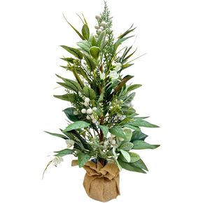 Lighted Spring Summer Artificial Eucalyptus Tabletop Tree with 20 LEDs and Timer Artificial Gypsophila and Magnolia Plant for Spring Summer Decor Office Decoration Mantel and Table Centerpiece in Kuwait