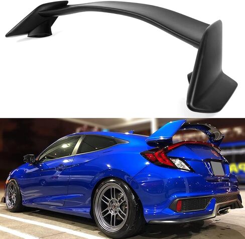CTR Type R Style Trunk Spoiler Wing Compatible with 2016-2021 10th Gen Honda Civic 2 Door Coupe in Kuwait