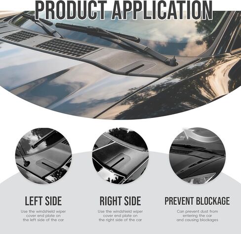MaySpare Windshield Wiper Cowl End Panel Compatible with 2007-2013 GMC Sierra 1500 2500 3500 HD, LH & RH Side Air Inlet Grille Cover, Replaces 15946003 15946004, Black, 1 Pair in Saudi Arabia