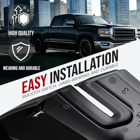 MaySpare Windshield Wiper Cowl End Panel Compatible with 2007-2013 GMC Sierra 1500 2500 3500 HD, LH & RH Side Air Inlet Grille Cover, Replaces 15946003 15946004, Black, 1 Pair in Saudi Arabia