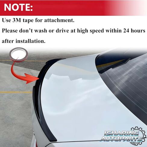 Rear Spoiler Wing Compatible with 2019 2020 2021 2022 2023 2024 2025 2026 BMW G20 G80 3 Series 330i M3 M340i Exterior Accessories M4 Style, ABS Plastic Gloss Black in Kuwait