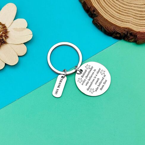 Dabihu Cheer Coach Keychain - Appreciation Jewelry for Women Men - Thank You Gift for Cheer Mom - Christmas, Retirement, Graduation, End of Season Gifts for Cheerleading Coaches in Saudi Arabia