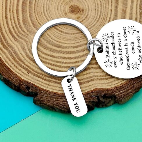Dabihu Cheer Coach Keychain - Appreciation Jewelry for Women Men - Thank You Gift for Cheer Mom - Christmas, Retirement, Graduation, End of Season Gifts for Cheerleading Coaches in Saudi Arabia