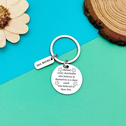 Dabihu Cheer Coach Keychain - Appreciation Jewelry for Women Men - Thank You Gift for Cheer Mom - Christmas, Retirement, Graduation, End of Season Gifts for Cheerleading Coaches in Saudi Arabia