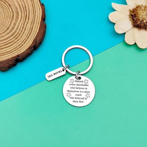 Dabihu Cheer Coach Keychain - Appreciation Jewelry for Women Men - Thank You Gift for Cheer Mom - Christmas, Retirement, Graduation, End of Season Gifts for Cheerleading Coaches in Saudi Arabia