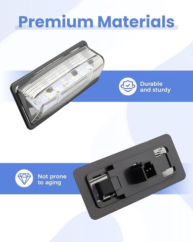 LED License Plate Light Assembly Fit for Nissan Altima Rogue Sentra Pathfinder Maxima Murano Versa Note, Bright White Replace 26510-9Y00A 26510-8991B, 2PCS in Saudi Arabia