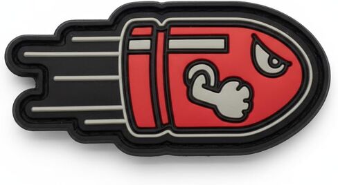 Angry Flying Bullet Tactical Patches [ -3D-PVC Rubber-3.0 X 1.5 ] for Backpacks, Range Bags, Clothes, Hats, and More… (Red) in Kuwait