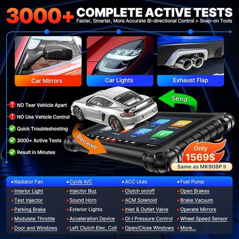 2026 Autel Scanner MaxiSys MS906 MAX، 10.1 بوصة MS906MAX 2.0 Up of MS906 PRO MP900BT MS908S MK908، أداة المسح التشخيصي ثنائية الاتجاه OE، CAN FD DoIP، 3000+ اختبار نشط، 40+ إعادة تعيين، جميع الأنظمة، المسح التلقائي 2.0 in Saudi Arabia