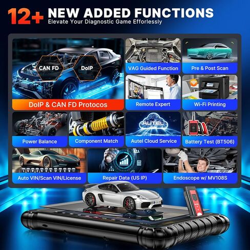 2026 Autel Scanner MaxiSys MS906 MAX، 10.1 بوصة MS906MAX 2.0 Up of MS906 PRO MP900BT MS908S MK908، أداة المسح التشخيصي ثنائية الاتجاه OE، CAN FD DoIP، 3000+ اختبار نشط، 40+ إعادة تعيين، جميع الأنظمة، المسح التلقائي 2.0 in Saudi Arabia