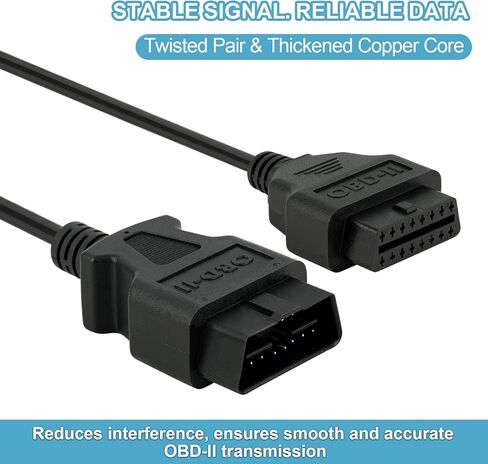 كابل تمديد obd2، icardiag 16pin ذكر إلى أنثى كابل موسع التشخيص لأداة المسح obd2 المتوافقة مع جميع مركبات obd2 in Saudi Arabia