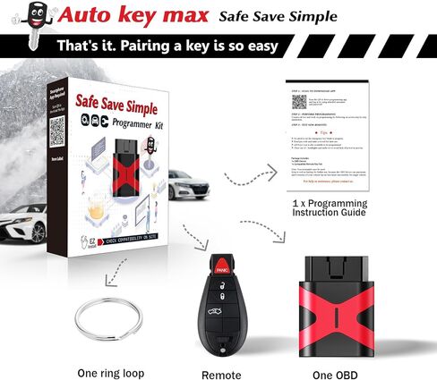 قاعدة مفاتيح قابلة للبرمجة، مجموعة مفاتيح السيارة البديلة ومجموعة مبرمج DIY لـ 2008-2012 دودج رام / دورانجو // الشاحن / تشالنجر / تاون آند كانتري ريموت IYZ-C01C in Saudi Arabia