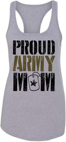 Proud Army Mom Mother Military Tank Top Fitted Racerback Women's in Kuwait