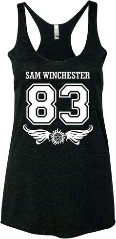 Sam Winchester 83 College Style Women Tank Top - Black New in Kuwait