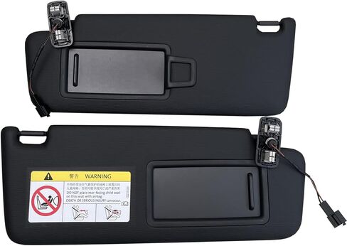 لوحة حاجب الشمس الأمامية السوداء مع مرآة مكياج لسيارة VW Golf 7 MK7 Sunshield 5GG857551 5GG857552 in Kuwait