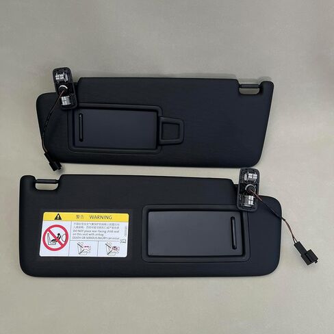 لوحة حاجب الشمس الأمامية السوداء مع مرآة مكياج لسيارة VW Golf 7 MK7 Sunshield 5GG857551 5GG857552 in Kuwait