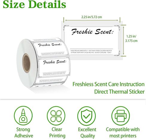 500 Pcs Freshiess Care Instruction Stickers Thermal Label 1.25X 2.25 Inch Freshiess Warning Label Thermal Printer Stickers DIY Crafts Decor for Freshies Supplies, Beads and Silicone Molds (Black) in Saudi Arabia