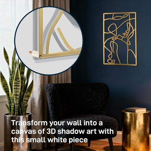 Yookan 4-Pack Metal Wall Art Decor, Minimalist Abstract Bedroom Wall Decor, Gold Modern Wall Art for Living Room, Female Body Design Wall Art for Indoor (17 x 11.8'') in Saudi Arabia
