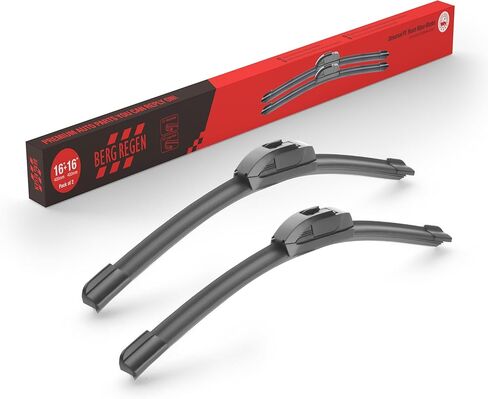 BERG REGEN استبدال شفرات ممسحة الزجاج الأمامي مقاس 16 بوصة + 16 بوصة لسيارة Jeep Wrangler JL 2018-2023، Jeep Gladiator 2020-2022، Mercedes-Benz G63 AMG 2013-2017، Dodge Viper 1999-2002 - جودة OEM الأصلية (مجموعة من 2) in Kuwait