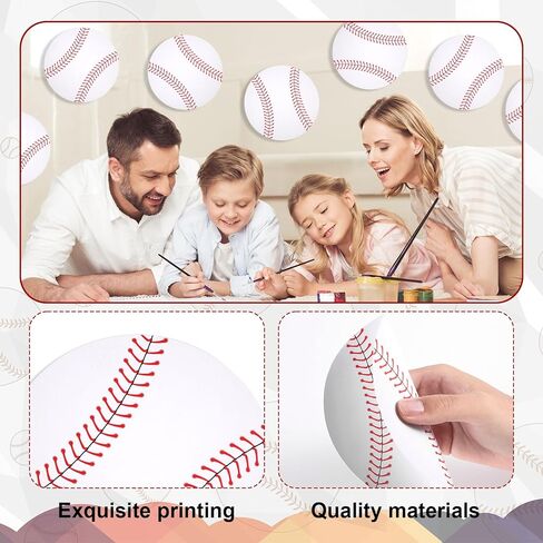 60pcs Paper Baseball Cutouts, with 120 Glue Points Baseball Sports Party Decorations Classroom Bulletin Board Birthday & Baby Shower DIY Supplies in Saudi Arabia