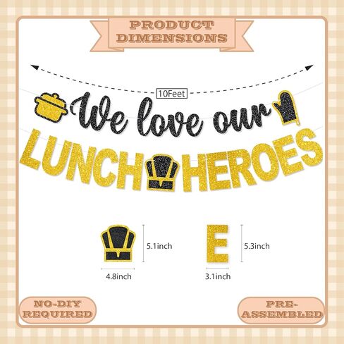 لافتة أبطال الغداء الخاصة بنا - لا توجد ديكورات لأبطال غداء المدرسة في يوم الغداء وديكور حفلات بطل الغداء للحصول على هدايا تقدير لامعة in Kuwait