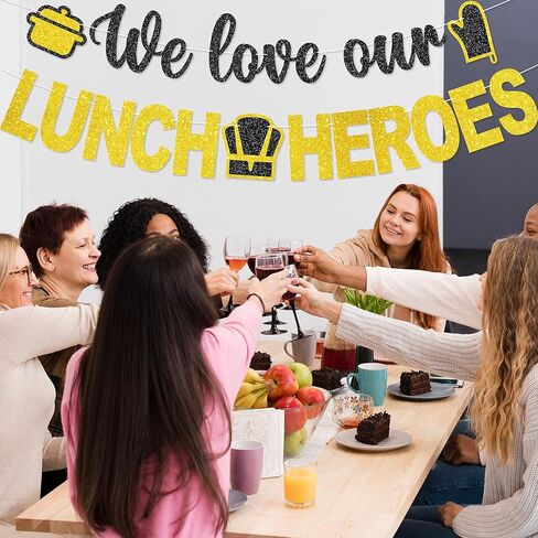 لافتة أبطال الغداء الخاصة بنا - لا توجد ديكورات لأبطال غداء المدرسة في يوم الغداء وديكور حفلات بطل الغداء للحصول على هدايا تقدير لامعة in Kuwait