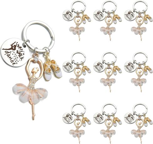 PHAETON 10PCS Ballet Dancer Keychain Decorative Circular Design with Dance Theme for Ballet Teacher Gift in Saudi Arabia