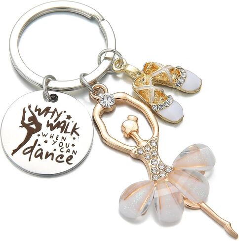 PHAETON 10PCS Ballet Dancer Keychain Decorative Circular Design with Dance Theme for Ballet Teacher Gift in Saudi Arabia