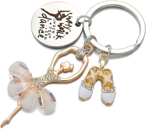 PHAETON 10PCS Ballet Dancer Keychain Decorative Circular Design with Dance Theme for Ballet Teacher Gift in Saudi Arabia