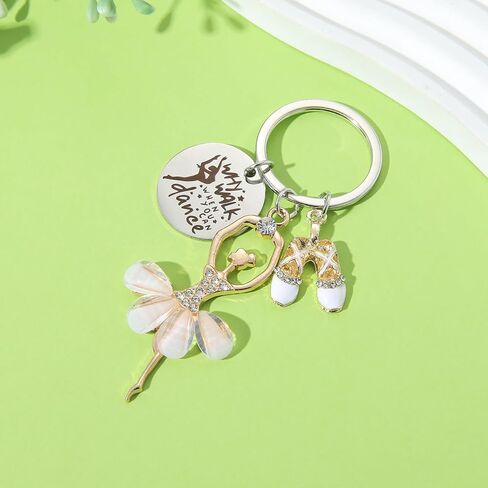 PHAETON 10PCS Ballet Dancer Keychain Decorative Circular Design with Dance Theme for Ballet Teacher Gift in Saudi Arabia