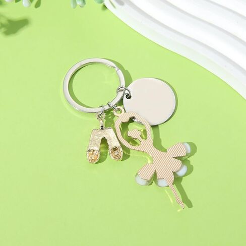 PHAETON 10PCS Ballet Dancer Keychain Decorative Circular Design with Dance Theme for Ballet Teacher Gift in Saudi Arabia