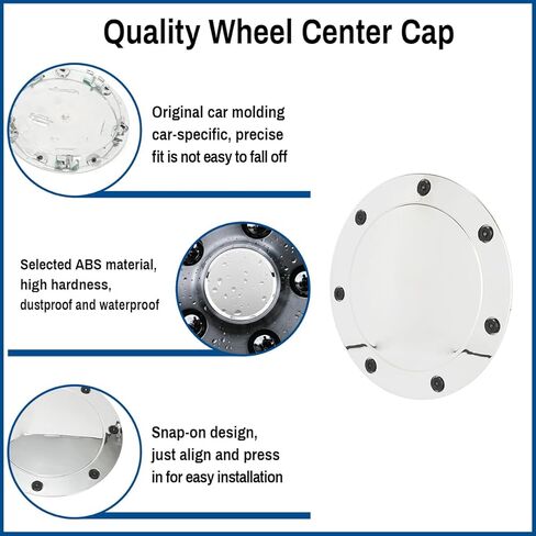 Wheel Center Cap for Ford F150 Harley Davidson 2000-2003 Rim Hubcap Covers 8 Lug PN: 2L3Z-1130 2L34-1A096, 4 PC, Chrome in Saudi Arabia