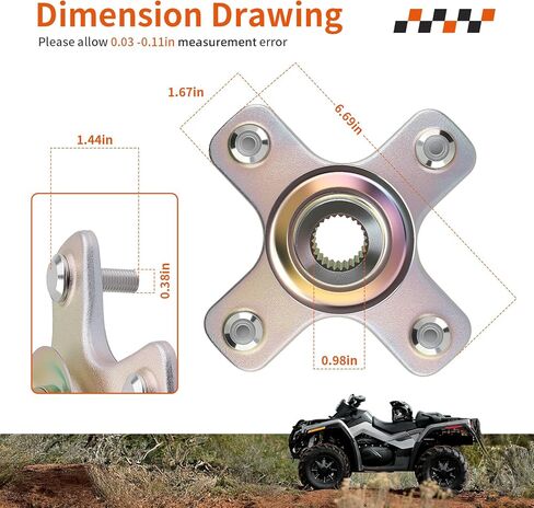 2PCS Front Rear Left or Right Wheel Hubs for Can-Am Outlander Renegade 330 400 500 650 800 MAX R 2004-2015 705501713 in Saudi Arabia