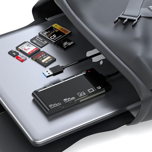 USB 3.0 Multi Card Reader for SD/Micro SD/TF/XD/CF/MS - 7-in-1 Memory Card Reader/Adapter for Windows, Mac, Linux in Kuwait