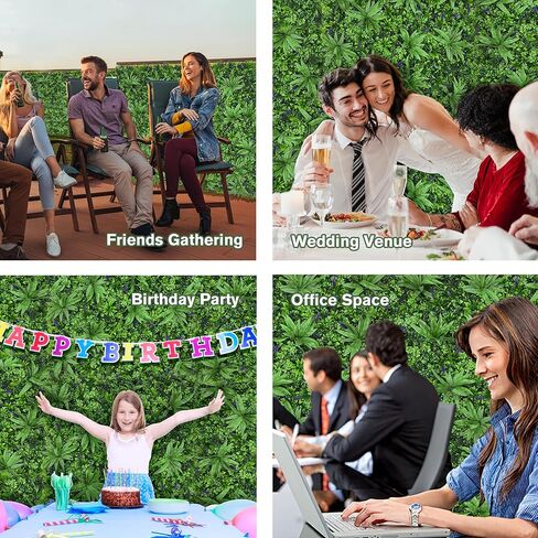 لفة نبات خشب البقس على الحائط من العشب الأخضر: 40 بوصة × 120 بوصة (34 قدم مربع) مع أوراق مقاومة للأشعة فوق البنفسجية من اللبلاب الاصطناعي وشاشة سياج للخصوصية للخلفية والحديقة والنباتات الداخلية والخارجية التي تغطي لوحة الحائط in Kuwait