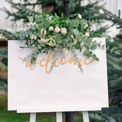 12Pcs/Bunch Artificial Eucalyptus Stems Leaves Green Fake Plastic Plant Leaves Wedding Party DIY Table Decoration,40x4x2cm (Frost White) in Saudi Arabia