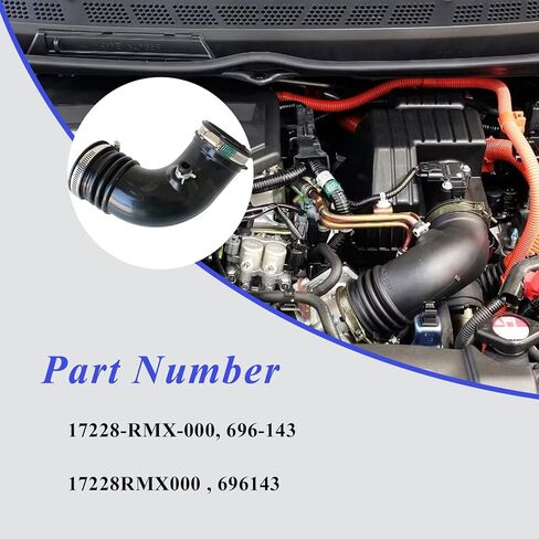AUCERAMIC Engine Air Intake Hose Tube with Clamps Fit 2006-2011 for Honda Civic Hybrid L4 1.3L Replace# 17228-RMX-000, 696-143 in Saudi Arabia