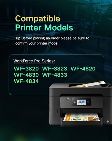 Remanufactured for 822XL Printer Ink for Epson 822XL Ink Cartridges Combo Pack for Workforce Pro WF-4830 WF-4833 WF-4834 WF-3820 WF-3823 WF-4820 Printer (1 Black 1 Cyan 1 Magenta 1 Yellow) in Kuwait