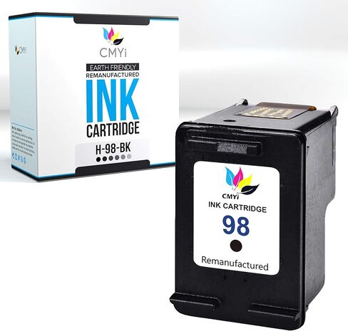 98 Black Replacement Ink Cartridge for HP DeskJet D4145, D4155, D4160, D4163, D4168, PhotoSmart C4100, C4110, C4140, C4150, C4170, C4173, C4175, C4180, C4183, C4188, C4190, C4193, C4194 Printers in Saudi Arabia