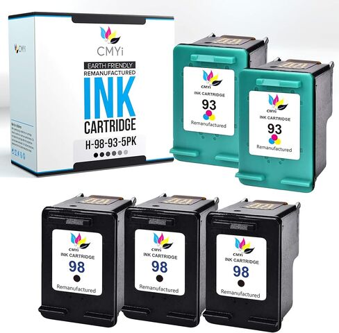 98 Black Replacement Ink Cartridge for HP DeskJet D4145, D4155, D4160, D4163, D4168, PhotoSmart C4100, C4110, C4140, C4150, C4170, C4173, C4175, C4180, C4183, C4188, C4190, C4193, C4194 Printers in Saudi Arabia