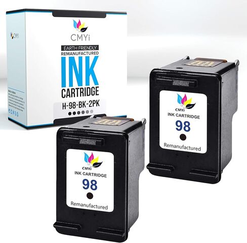 98 Black Replacement Ink Cartridge for HP DeskJet D4145, D4155, D4160, D4163, D4168, PhotoSmart C4100, C4110, C4140, C4150, C4170, C4173, C4175, C4180, C4183, C4188, C4190, C4193, C4194 Printers in Saudi Arabia